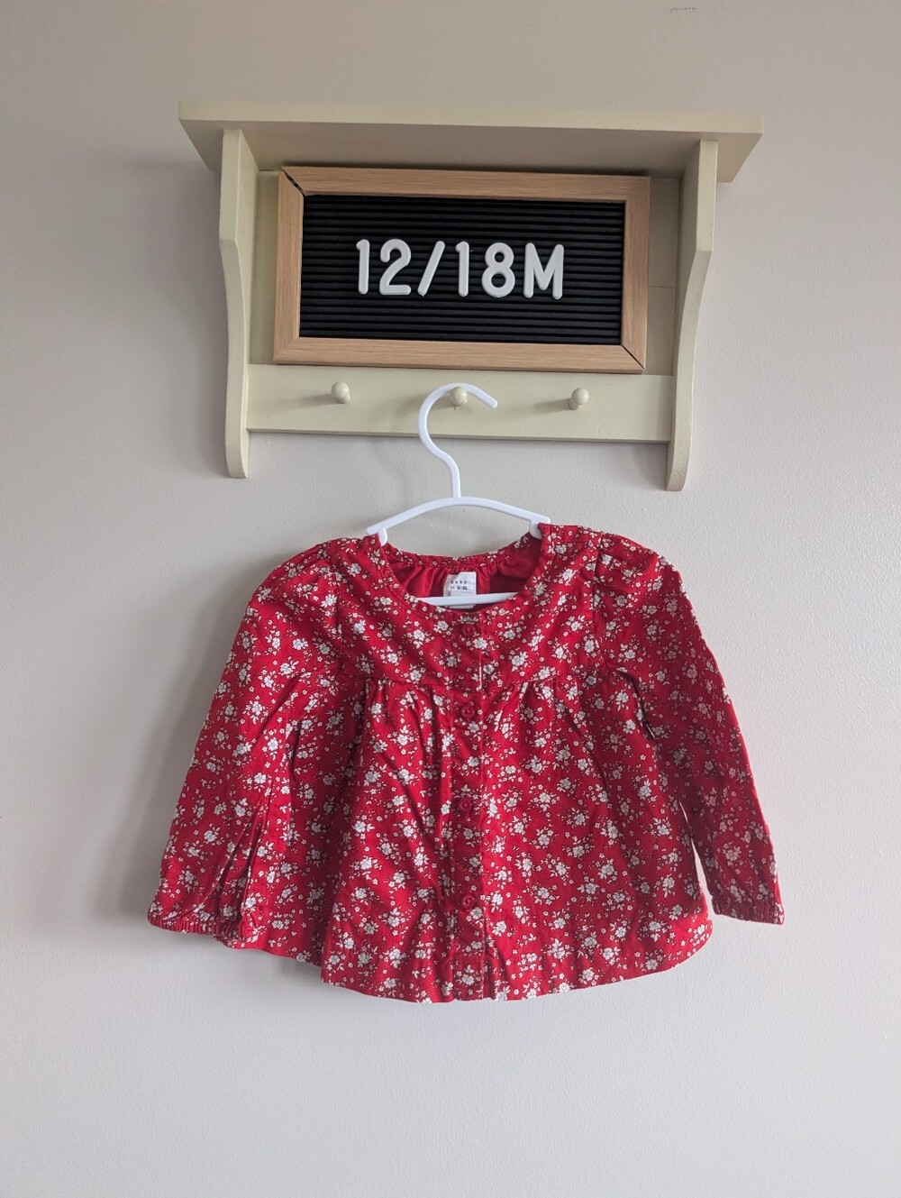 Red Floral Kids Shirt